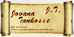 Jovana Tankosić vizit kartica